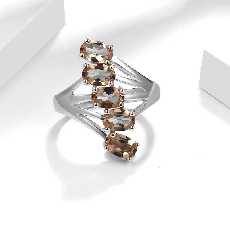 FCGJHW Zultanite Султанит Color Change Silver Ring for Women Created Diaspore Multi-color Simple Real Silver Rings 2026