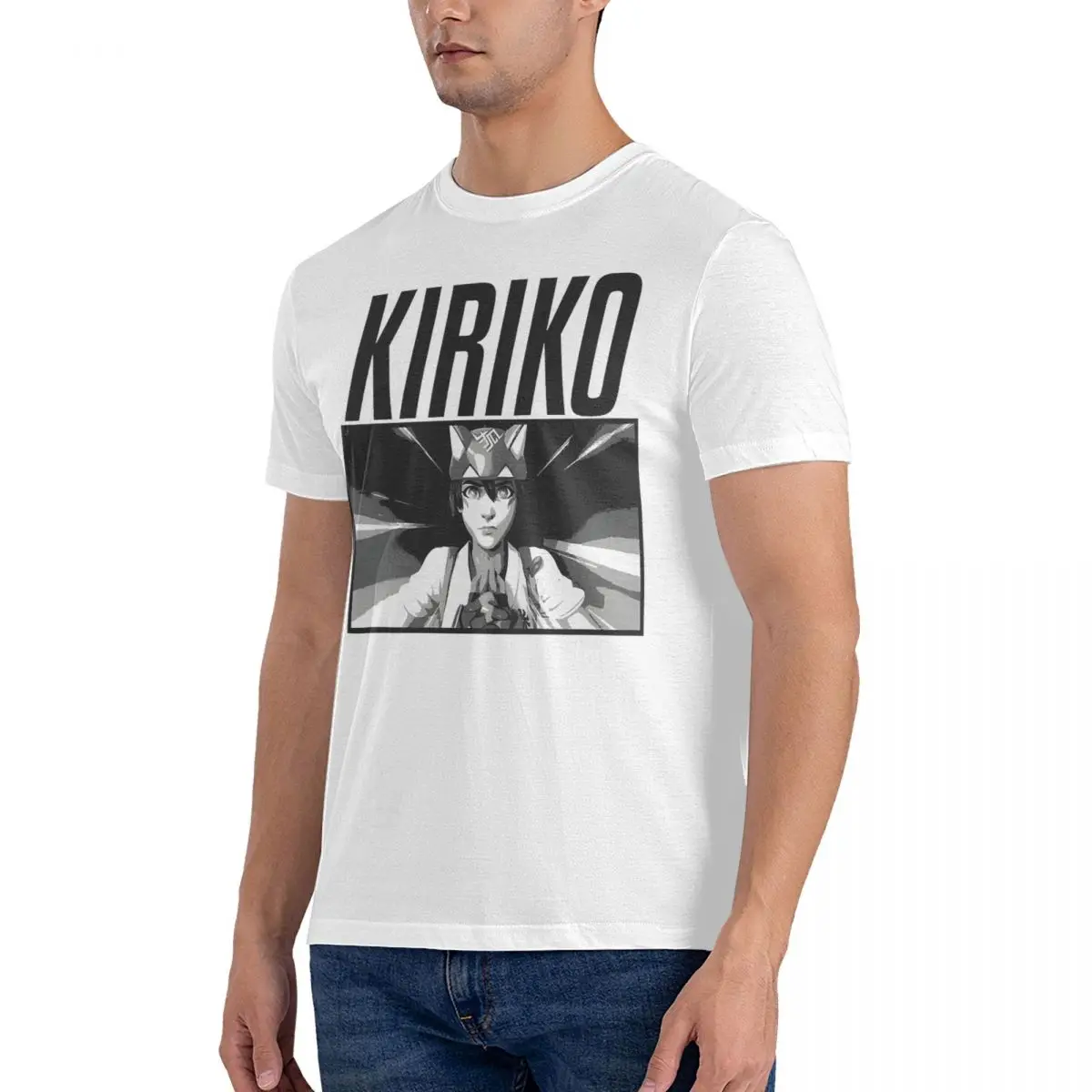 Men Kiriko T Shirts Overwatch Cotton Clothing Casual Short Sleeve Crewneck Tees Gift Idea T-Shirt