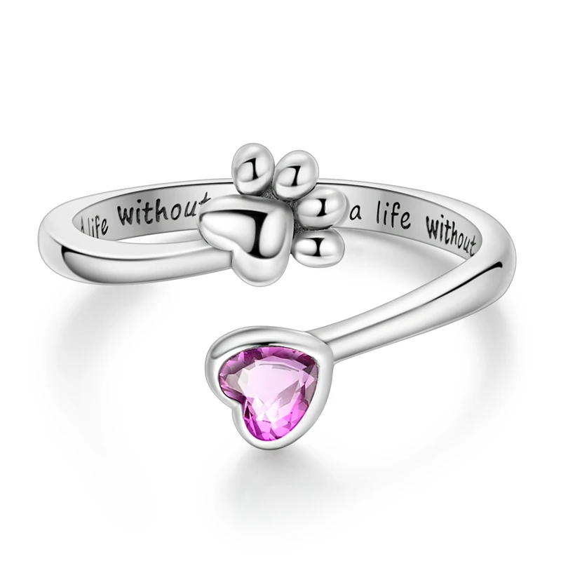 Women's Blue Star Clover Adjustable Ring, 925 Sterling Silver