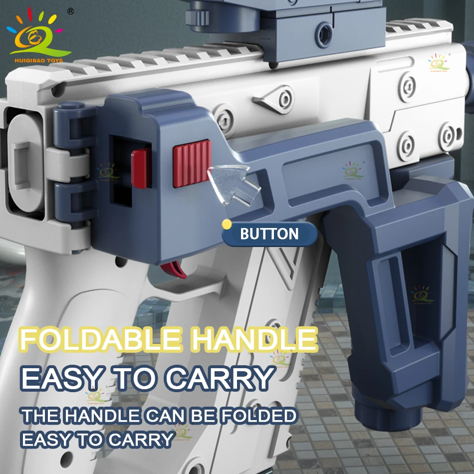 HUIQIBAO The newly designed electric automatic water gun is rechargeable and suitable for use by both children and adults