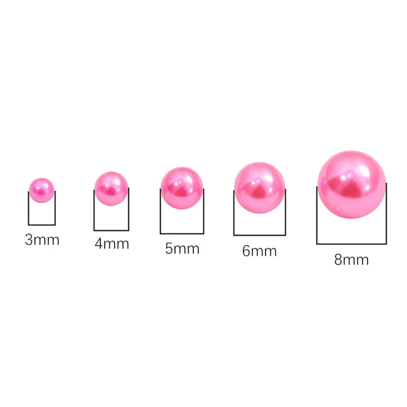 10g Random Mix 3-10mm No Hole ABS Imitation Pearl Bead For Vase Filler Makeup Brush For DIY Jewelry Making Decor