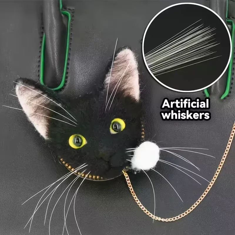 Simulation Cat And Dog Whiskers Realistic Animal Beards Suitable For DIY Cats And Dogs, Puppets, Wool Felt Accessories
