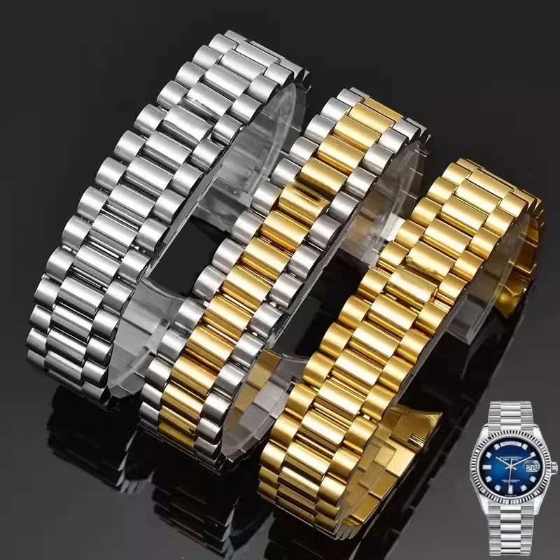 Massives Edelstahl-Uhrenarmband 20 mm 21 mm Sportarmband für Rolex-Serie Herren- und Damen-Luxusuhrenzubehör