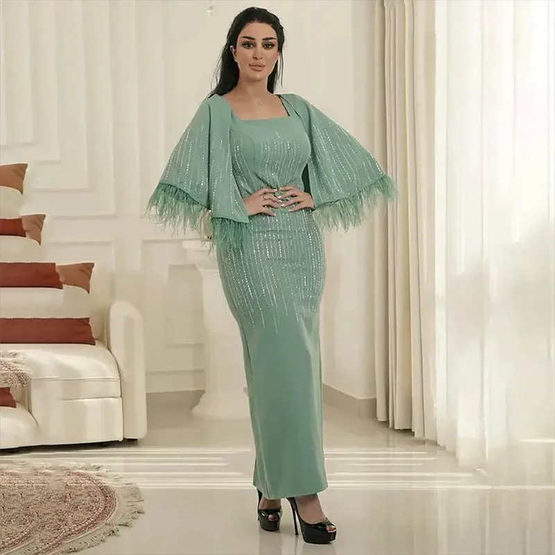 Customized Exquisite Mother Of Bride Dresses Ankle-Length Satin Beaded Evening Prom Formal Party  Mother Of Groom Gowns Dress