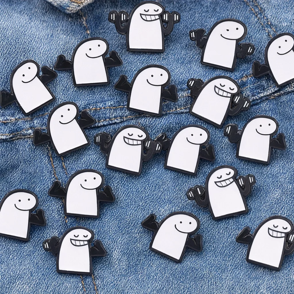 2 Styles Workout Muscle Doodle Character Enamel Pin Funny Fitness Meme Brooch Metal Badge Backpack Decorative Jewelry Gifts