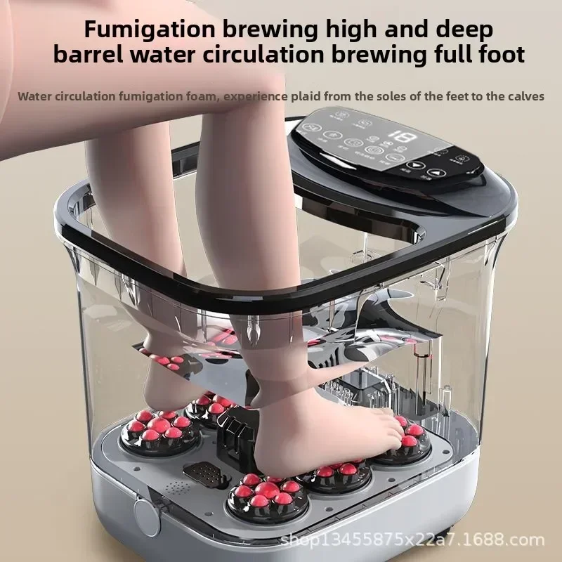 NewElectric Heating Home Fully Automatic Massage Appliance Intelligent Foot Massager Wireless Remote Control Timed LCD Display