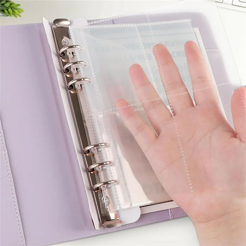 AC56-52 Week Money Challenge Binder With Envelopes Storage Budgeting Binder Cash Saving Challenge Box Kit