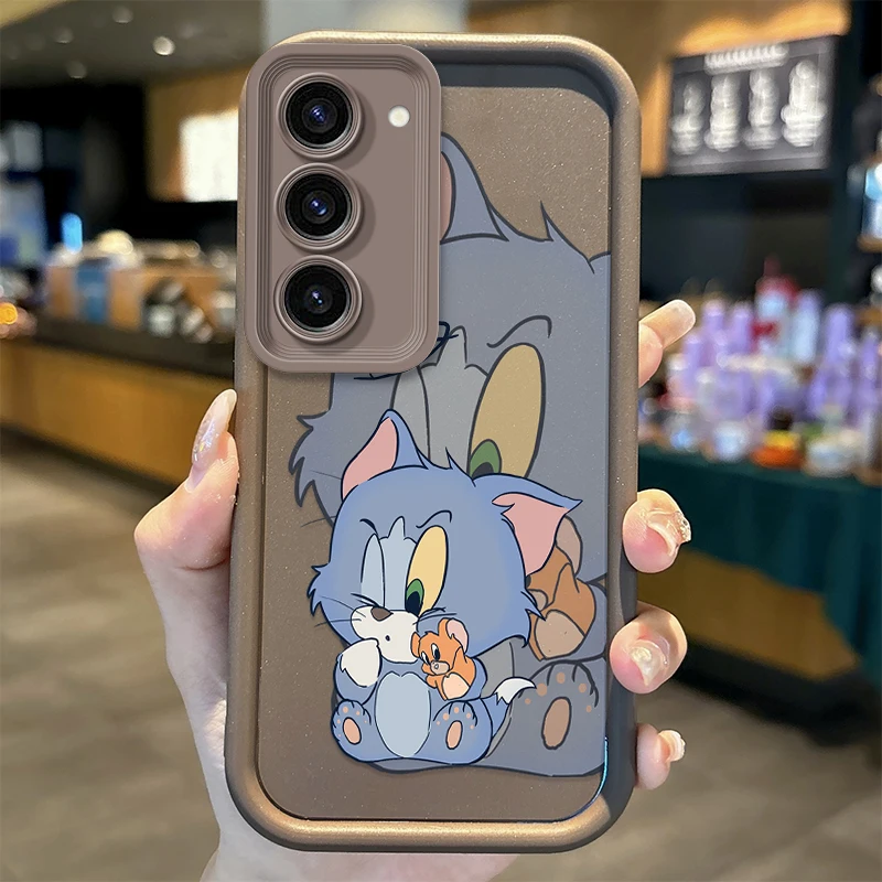 Tom and Jerry Non-Slip Phone Case For Samsung Galaxy S24 S23 S22 S21 Ultra Plus S23 S21 S20 FE Popular Silicone Shockproof Cover