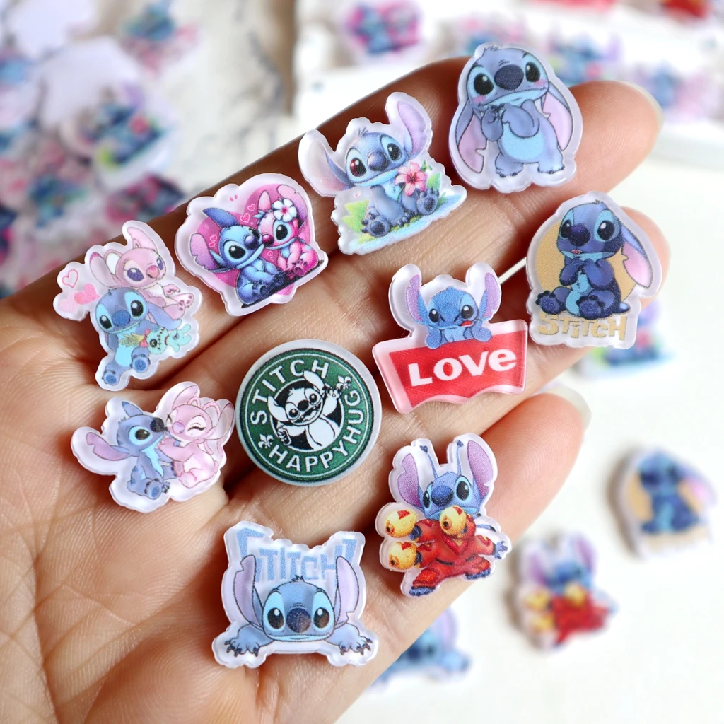 Wholesale 20PCS Mini Acrylic Charms, DIY White Backing, No Holes for Personalized Jewelry Making, Trendy Stickers for Craft Gift - Image 4