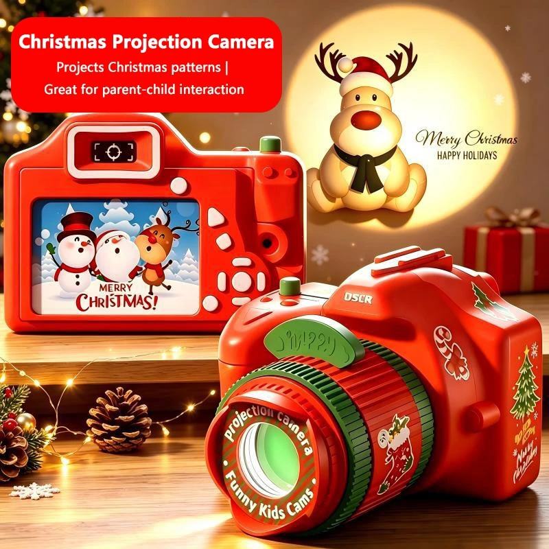 Toy Projection Camera Christmas Projector Christmas Gift Atmosphere Luminous Toy Gift Children Increase Atmosphere Festival