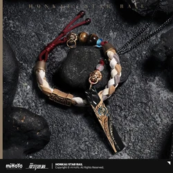 [Genuine] Game Honkai Star Rail Jing Yuan Cosplay Theme Jewelry Copper Necklace Pendant Gemstone Bracelet Anime Accessories Gift