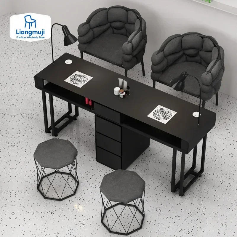 

Nail Table Manicure Desk Equipment Dressing Dust Collector Salon Reception Professional Tables Mesa De Aesthetic Maquillaje