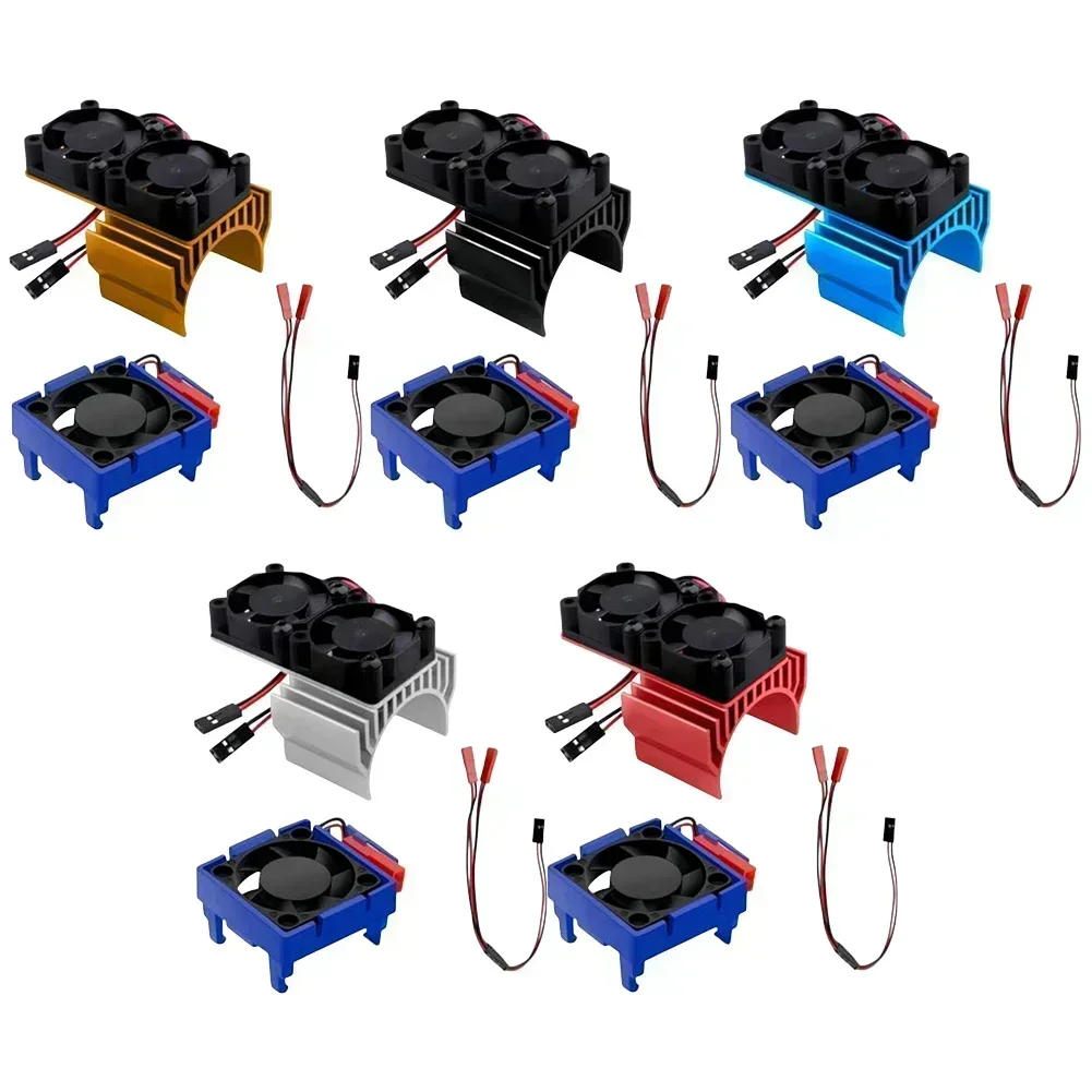 

4.8~6V Cooling Fan And Motor Dual Fan For 1/10 Electric Car Multiple Colors VXL-3S Velineon ESC Cooling Fan Radiator Tools