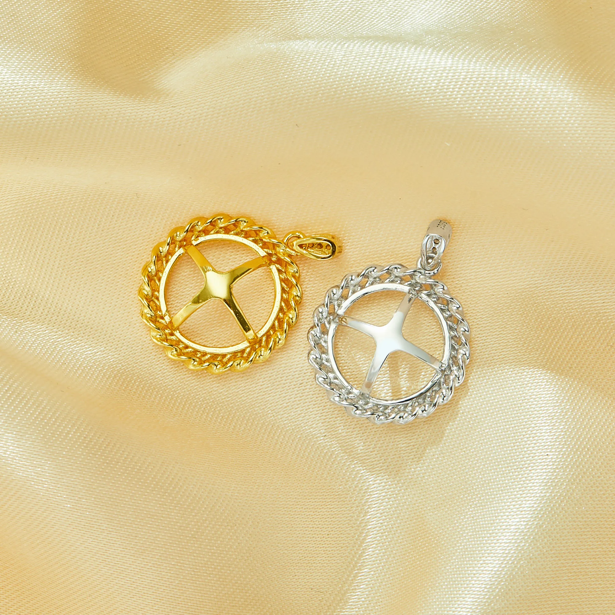하프 드릴 진주 비즈용 10MM 라운드 핀 펜던트 설정 - Bezels Set Pendant 리뷰 및 가격