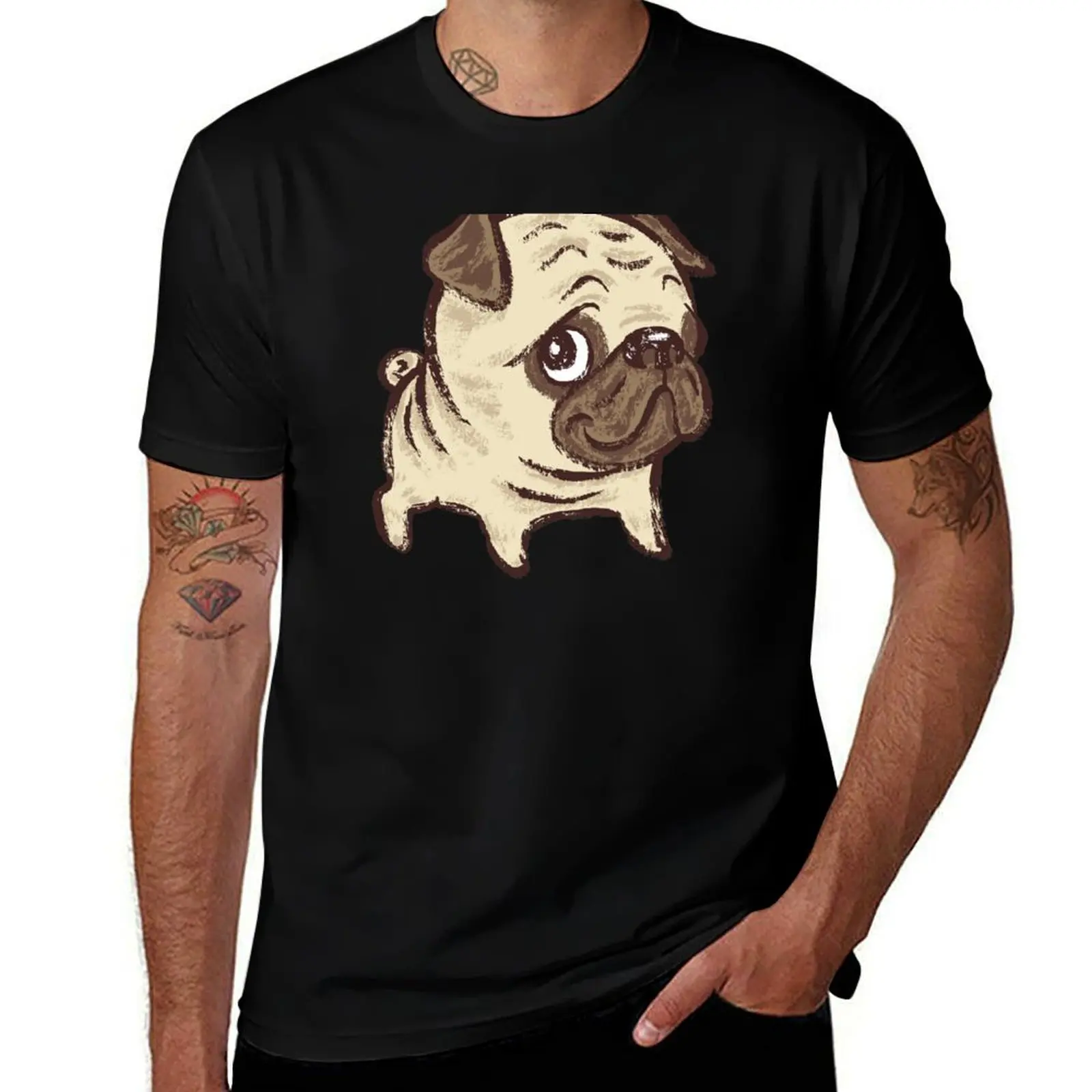 

Pug puppy T-Shirt custom t-shirts street wear customizeds graphics vintage t shirt men