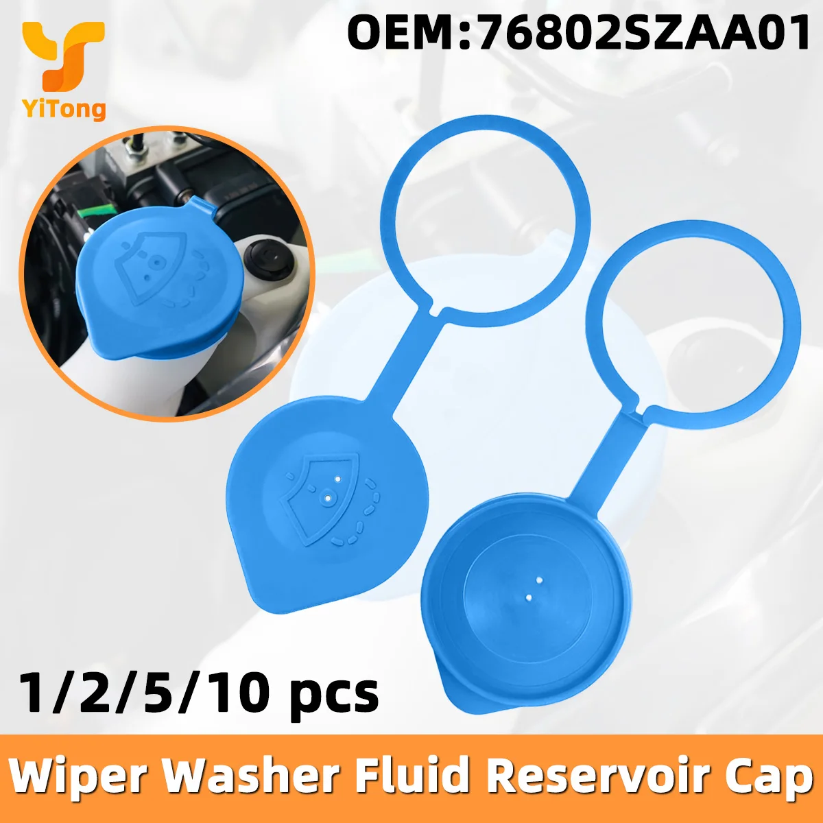 Yitong Premium Quality Car Windshield Washer Cap Replacement Fit For Honda Pilot 2 3 4 Civic 9 CR-V 3 CR-X Brio, 76802-SZA-A01