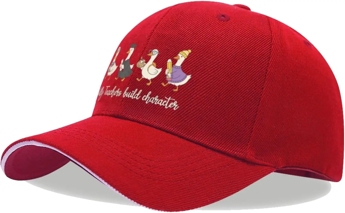 Back to School Goose Bruh We Back Funny Teacher Student Hat Adjustable Baseball Dad Cap Unisex Men&Women