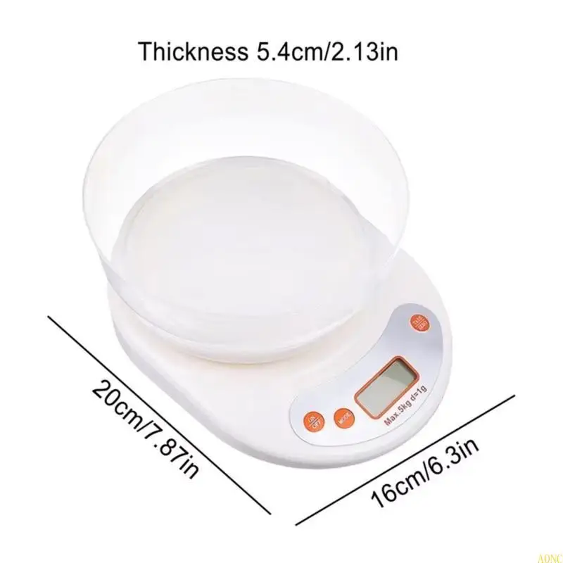 A0NC 2 kg/0,1 g della cucina digitale Display LCD con ciotola rimovibile