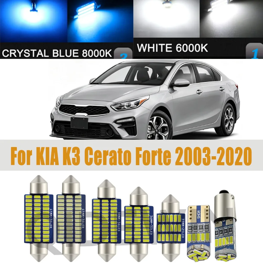 Para KIA K3 Cerato Forte 2003 2006 2008 2010 2012 2014 2015 2016 2017 2018 2019 2020 Acessórios Luz Interior LED para Carro Canbus