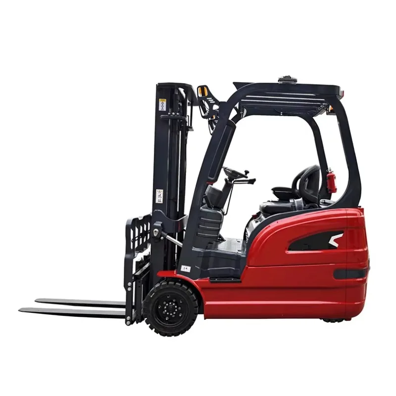 Small Three-Wheel Forklift 1.2-ton and 2-ton Fully Electric Three-Wheel Loader Lifting Stacking and Transport Forklift