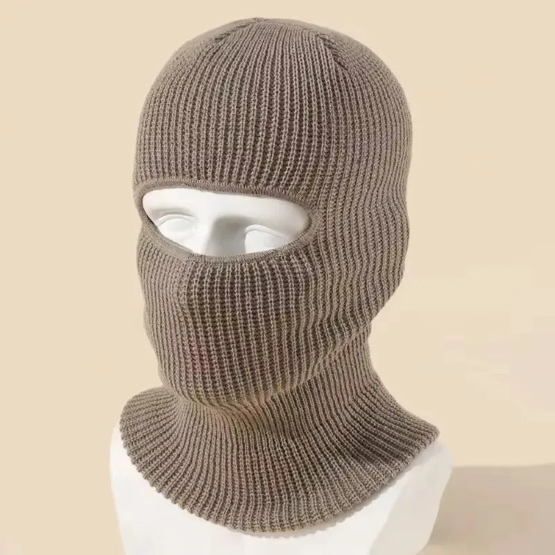 Candy Farbe Nette Volle Gesicht Abdeckung Ski Maske Hut Bär Ohr Sturmhaube Gestrickte Hüte Outdoor Radfahren Gehörschutz Hut Mützen Hut männer