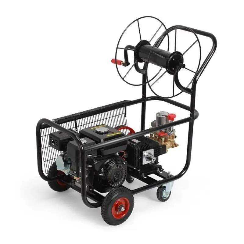 automatic cart type, high pressure motor pesticide sprayer, spraying