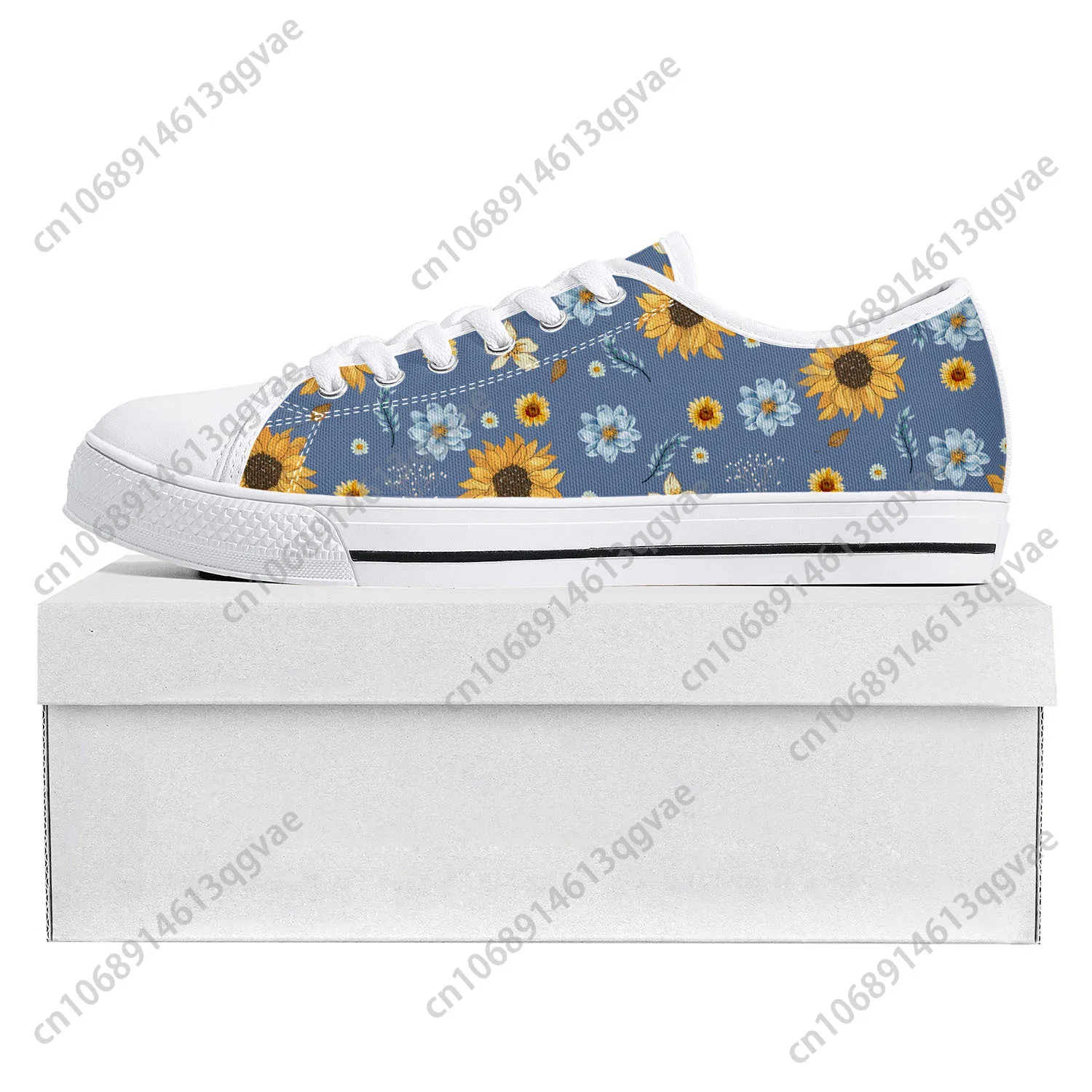 

Sunflower Yellow Flower Low Top High Quality Sneakers Mens Womens Teenager Canvas Sneaker Prode Casual Couple Shoes Custom Shoe