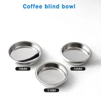 51mm/53mm/58mm Stainless Steel Cleaning Blind Bowl Coffee Cleaning Blind Cup Backwash Non-porous Filter Cup Cleaning Bowl