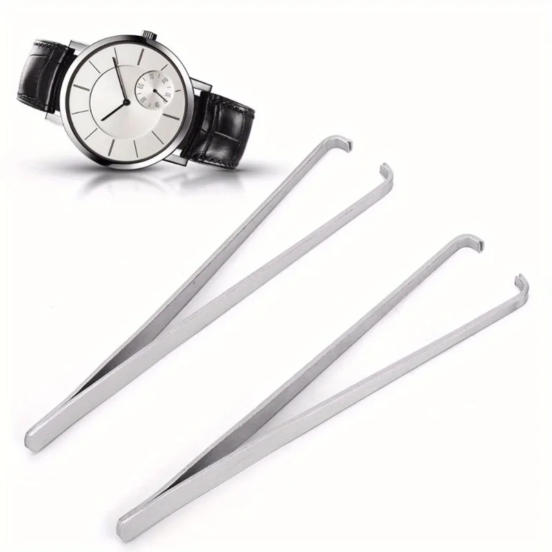 2pcs Watch Hand Remover Steel Tweezer Minute Second Hour Hand Removal Tool Watch Hand Removal Tool Watch Repair for Watchmakers