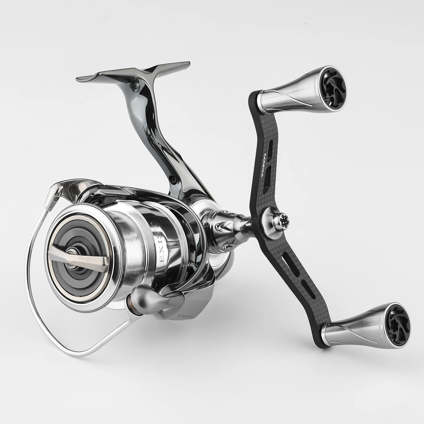 Gomexus Double Carbon Handle Eging Fishing 82mm For Daiwa Exist Certate Fuego Ballistic Luvias Tatula LT Spinning Reel