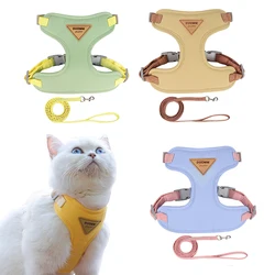 Soft Cat Harness Leash Set for Small Meidum Dog Chest Strap Adjustable Puppy Kittens Vest Outdoors Travel Pet Accessories