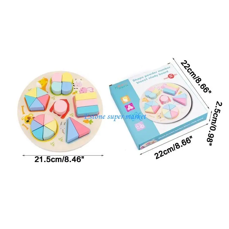 090B ألعاب تعليمية ذات شكل هندسي للأطفال الصغار لوحة تعليمية خشبية