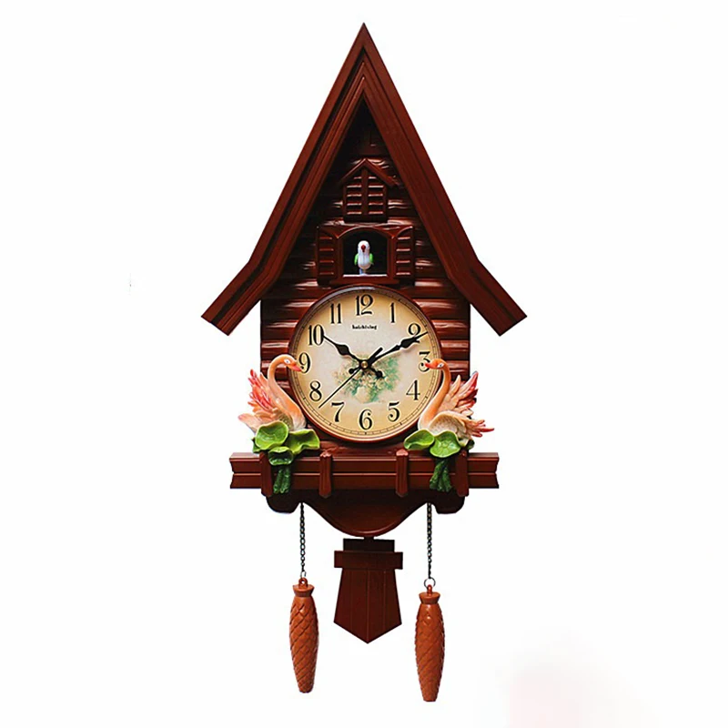 Large Cuckoo Wall Clock Living Room Creative Retro Silent Clocks Wall Home Decor 3d Watch Vintage Children's Room Decoration