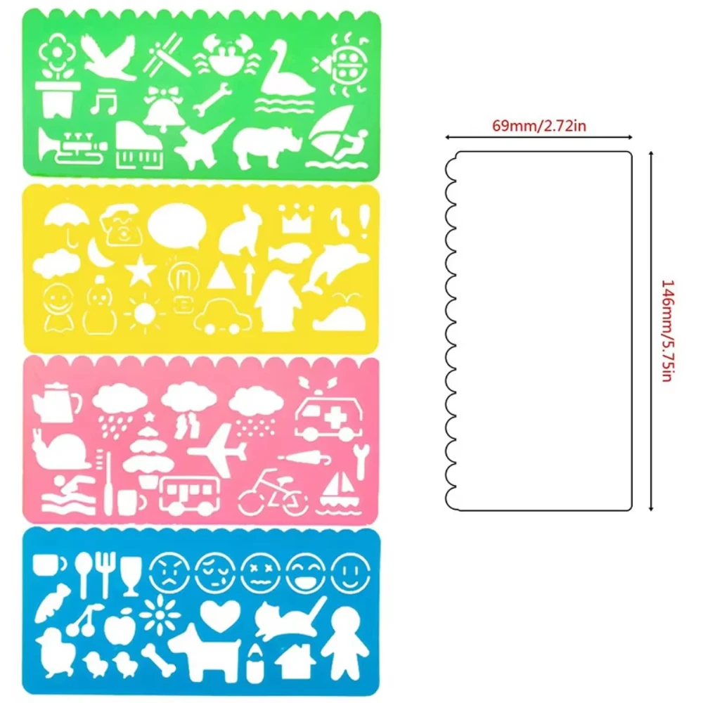 Geometria Spirografo Disegno Stencil Set Modello di pittura Righello Arte artigianale Creativo Bambini Giocattolo educativo per bambini Ragazze Ragazzi Regalo