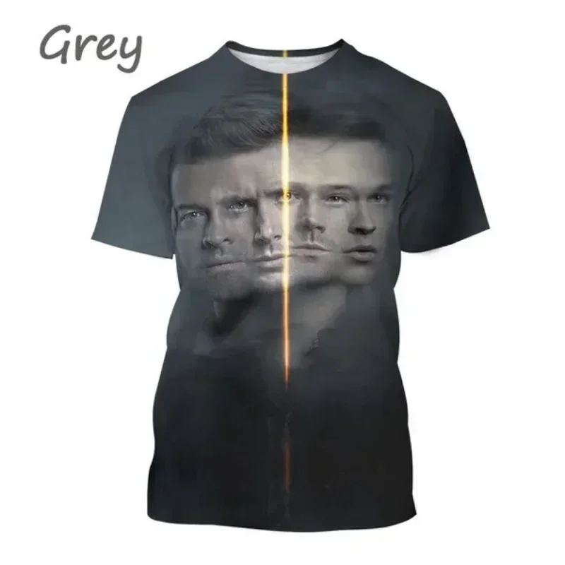 Jensen Ackles 3D Print T-shirt Fashion Personality Men Clothing Dean Winchester Supernatural Movie Graphic T Shirt Harajuku Tops