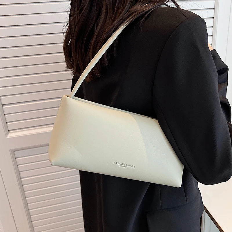 Fashion Retro Women Shoulder Bags All-Match Simple PU Leather Crossbody Bag 2023 New Commute Underarm Pack