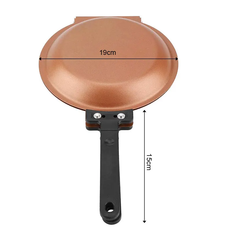 Double Side Pancake Pan Non-stick Ceramic Coating Flip Frying Pan Fried Egg Pancake Maker Grill Pan Household Kitchen Cookware