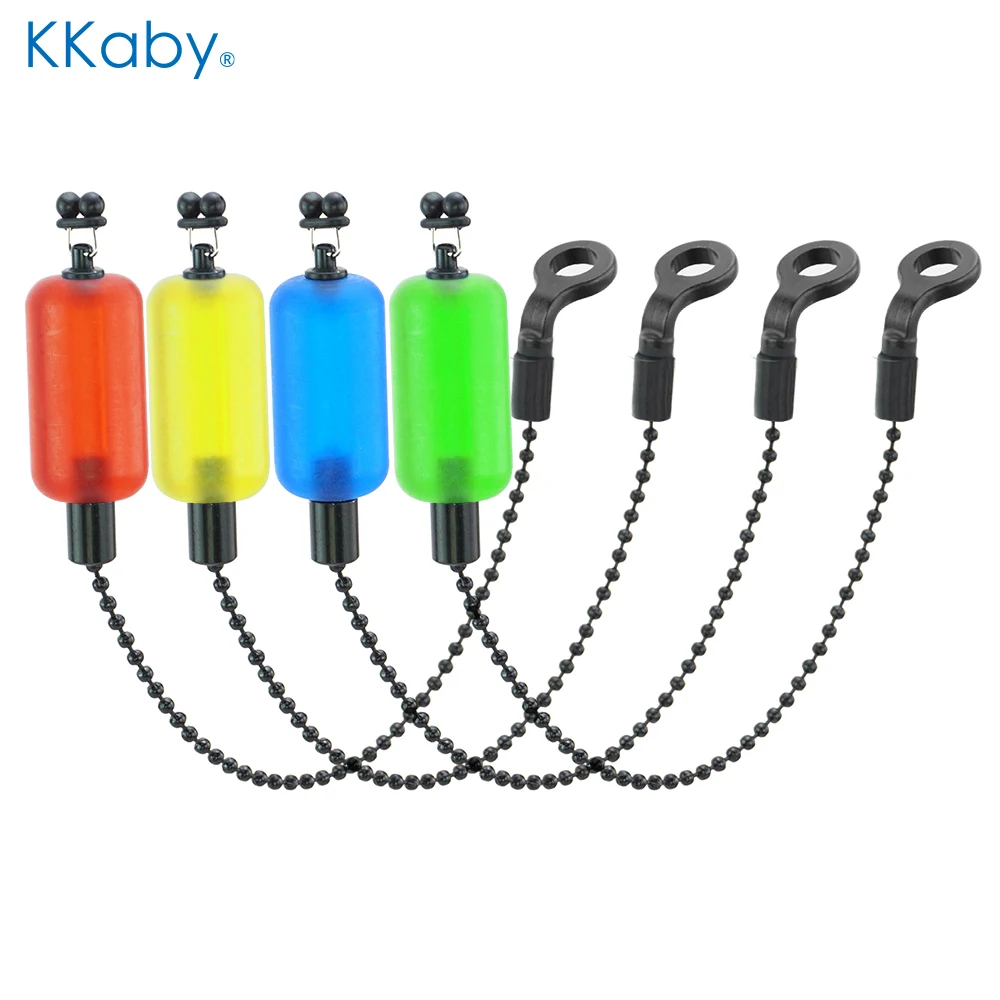 KKaby Carp Fishing Hangers Bobbins Swingers Indicators Fishing Alarm Swinger Soft Chain 4 Color Fishing Accessories KK302