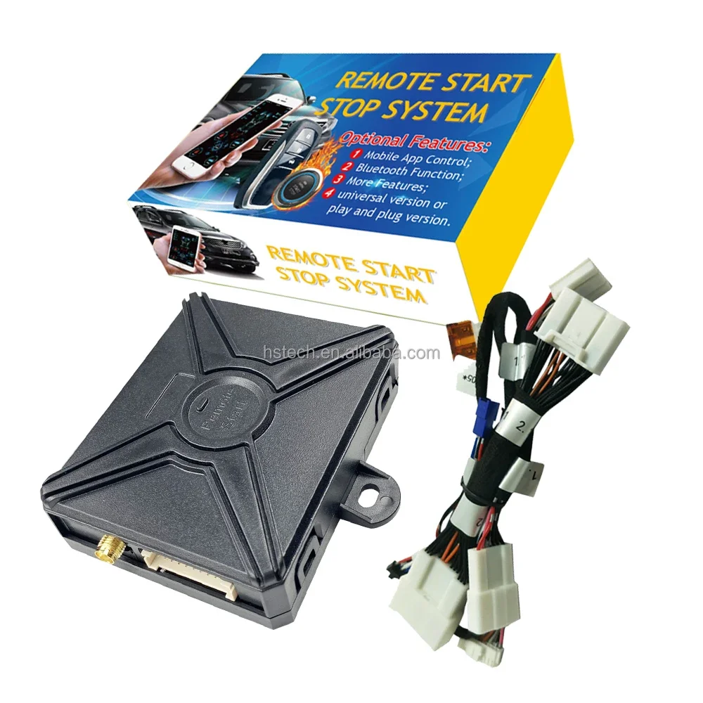 نظام إنذار سيارة دخول بدون مفتاح السلبي دفع زر التشغيل عن بعد كاتب DC12v الذاتي تثبيت Canbus Play Plug