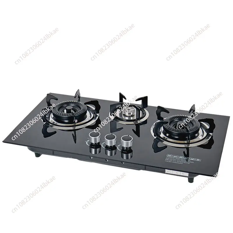 Kitchen Appliance Built-in Cooktops Tempered Glass Top  3 Burner Gas Stove