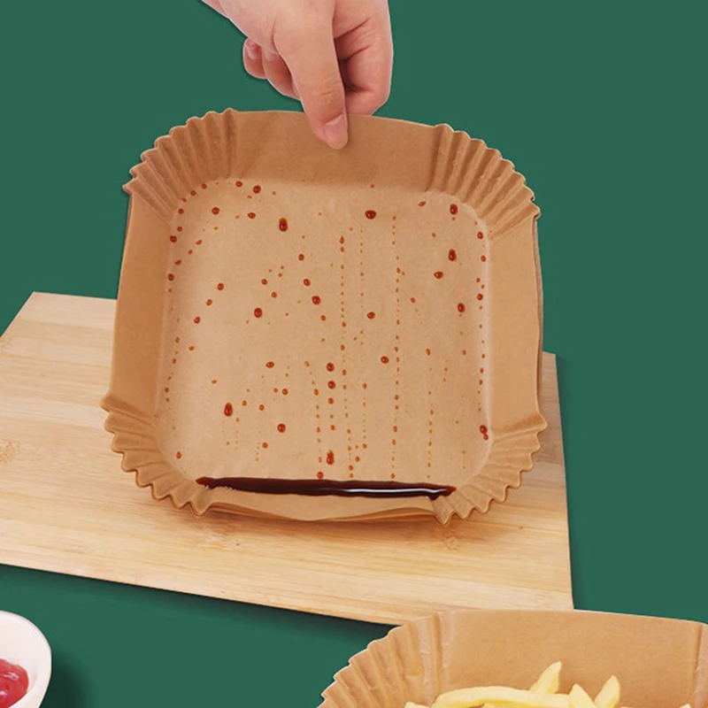 Friggitrice ad aria usa e getta fodera in carta da forno vassoio da cucina griglia in carta pergamena accessori per friggitrice ad aria