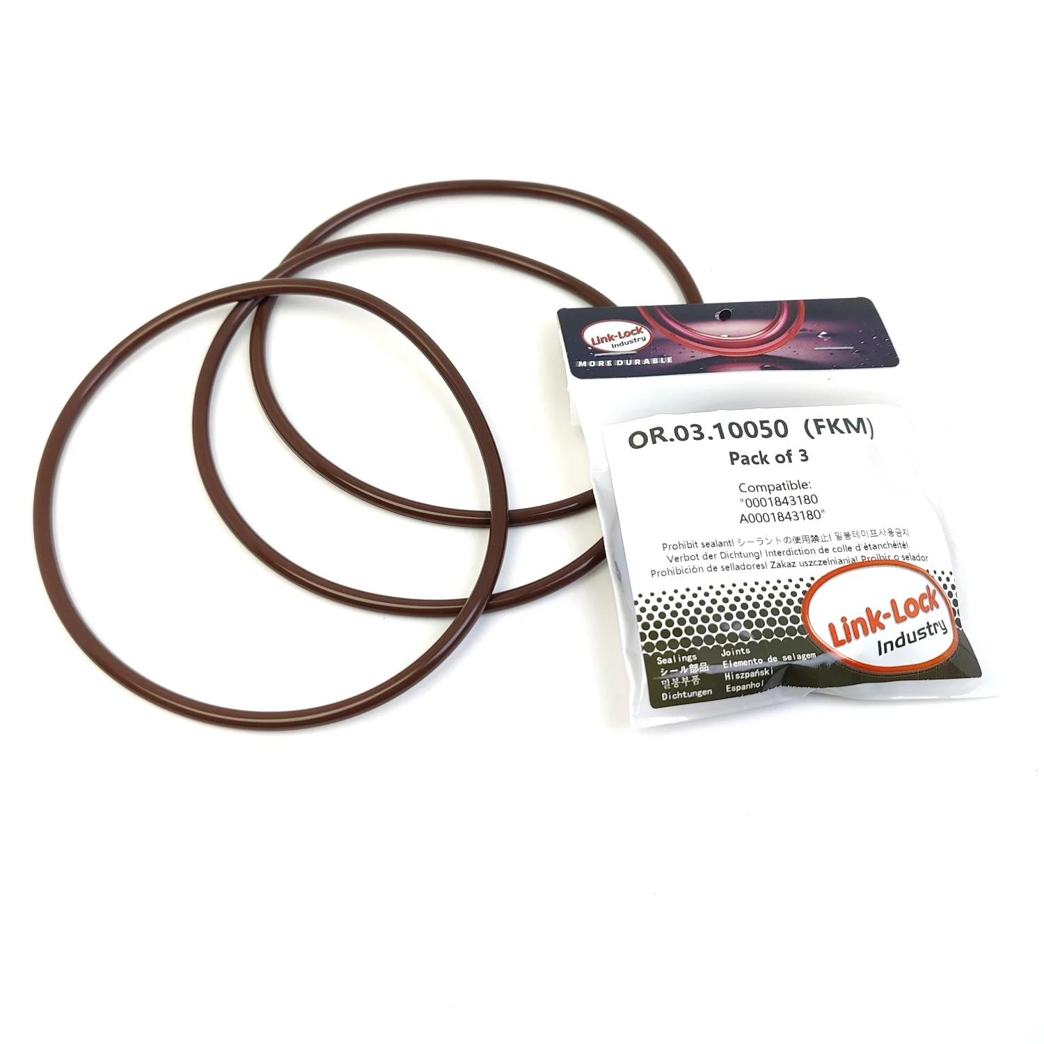 3PCS OR.03.10050 FKM Viton Sealing O-Ring Kit of Oil Filter 0001843180 A0001843180 for MERCEDES-BENZ-OM326 OM346 OM355