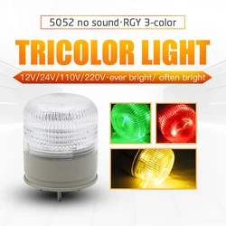 Spia stroboscopica tricolore indicatore luminoso lampeggiante del segnale stradale rosso giallo verde LED 12V 24V 220V allarme di sicurezza del cicalino