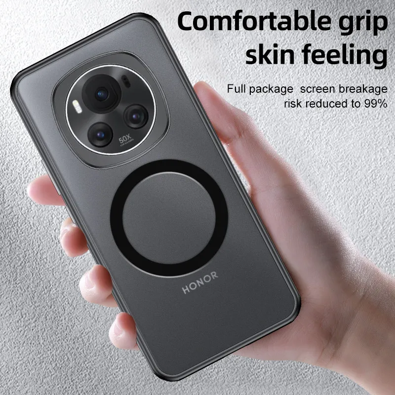 For Honor Magic 6 / 6 Pro Case ELVEV Beautiful Shockproof Hard PC + TPU Protective Wireless Charging Cover