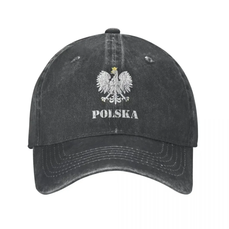 Vintage Polish Baseballpet Vlag, Poland Anished Denim Snapback, Buitenactiviteiten