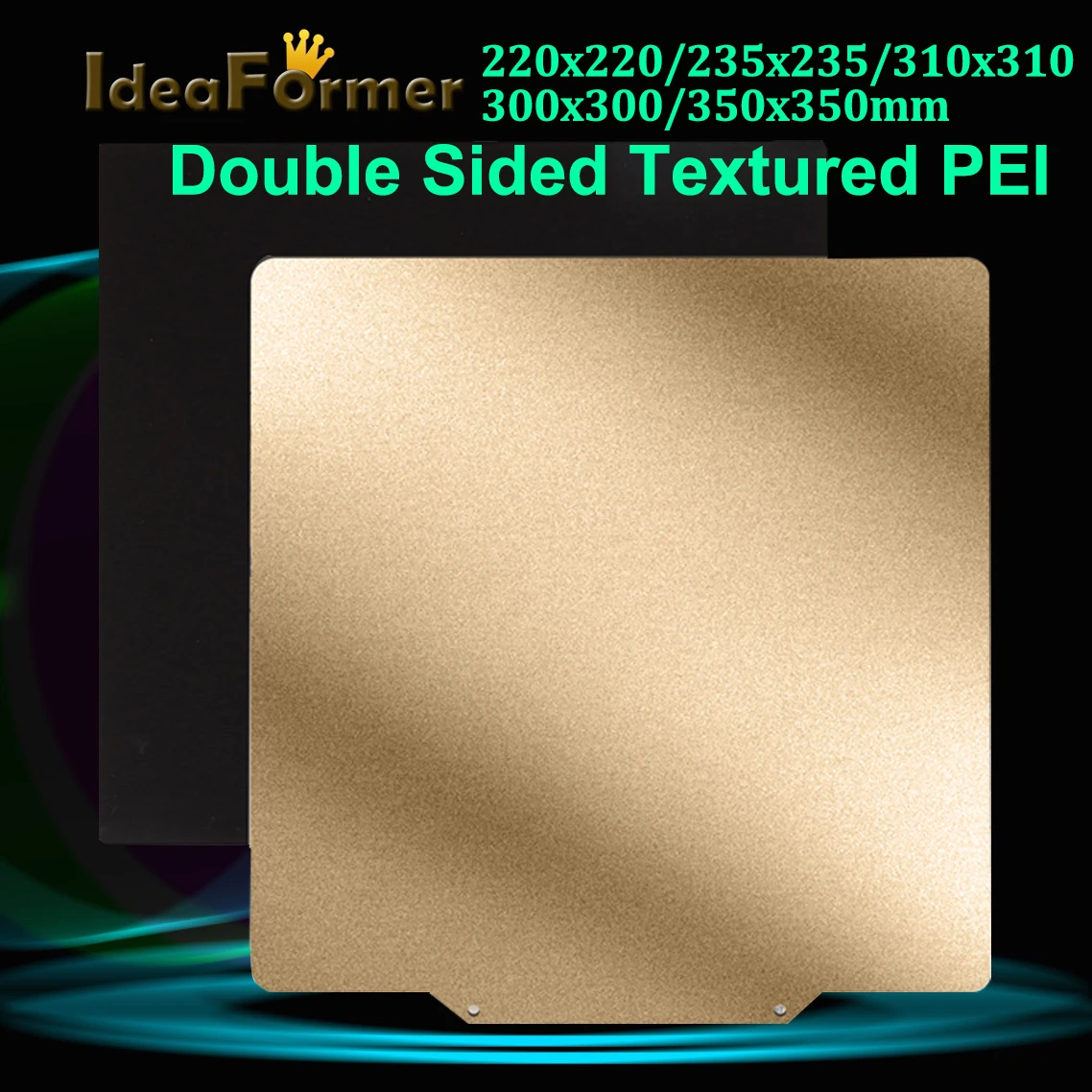 IdeaFormer New Double Sided Textured PEI Power-Coated Spring Steel Sheet With Magnetic Base 220/235/310mm For 3D Printer Hot Bed