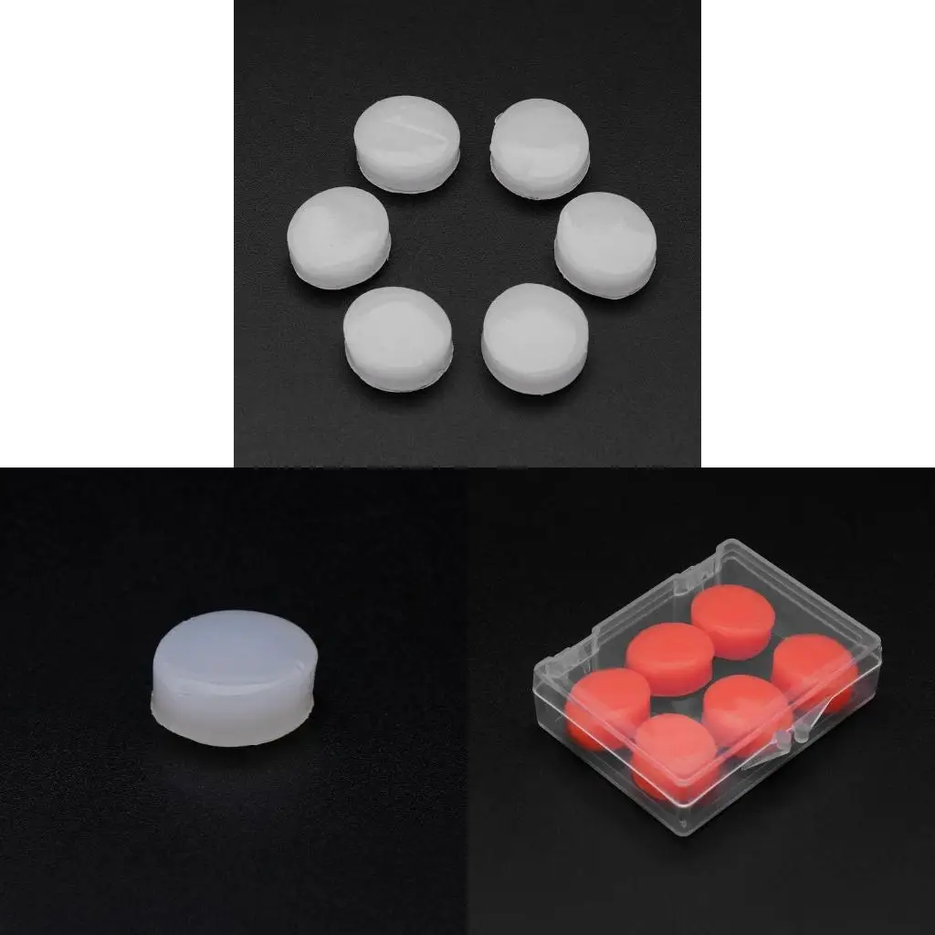 Silicone Earplugs Set of 6 Sound Blocking Lound Noise Waterproof for Women Men Reading Book in Public Supplies