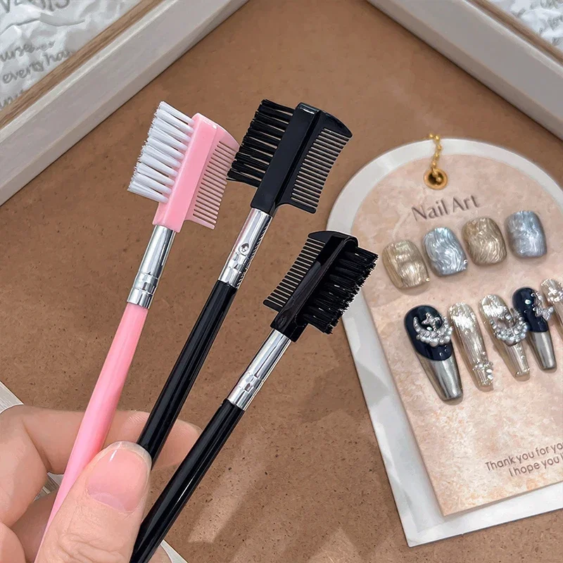 

Mini Nail Art Dual-purpose 3D Texture Nail Art Brush Nail Styling Eyebrow Brush Disposable Eyelash Beauty Tool Manicure Salon