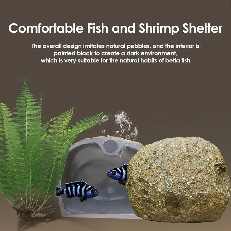 Aquarium Cave Decoration Magnetic Aquarium Shelter Cave Detachable Fishes Shelter House Shrimp Residence For Private Place