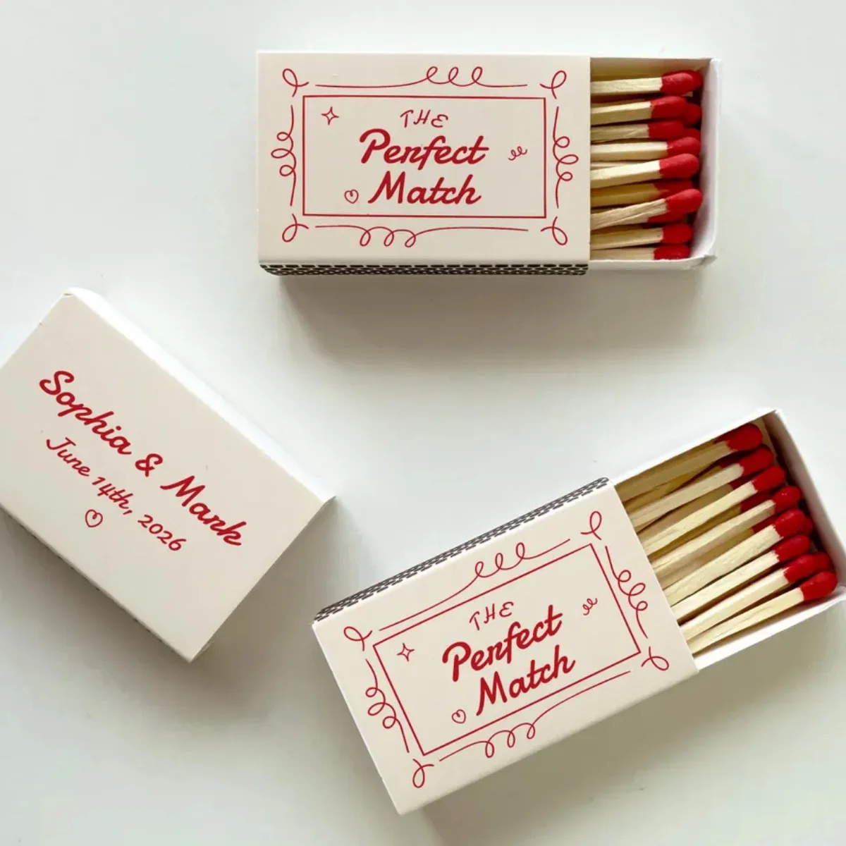

Custom Wedding Matchbooks The Perfect Match Wedding Favor Personalized Double-Sided Printing Matchbox Bridal Shower Favor Bachel